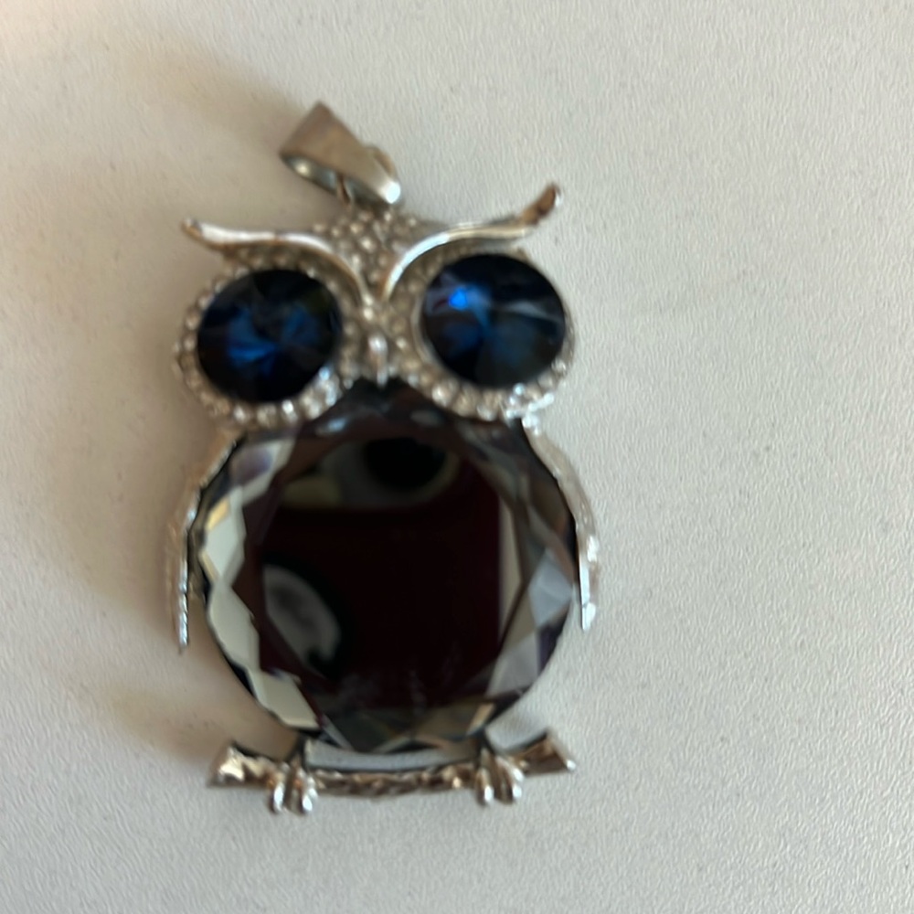 Blue eyed Owl pendant
